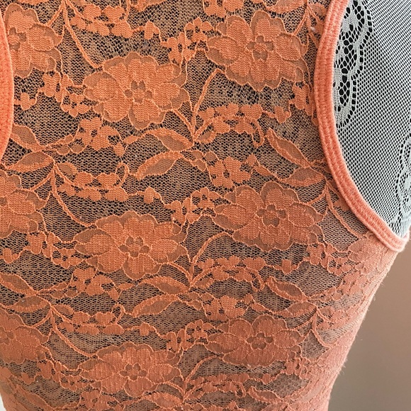 American Eagle Orange Lace Back Tank Top - Picture 5 of 6